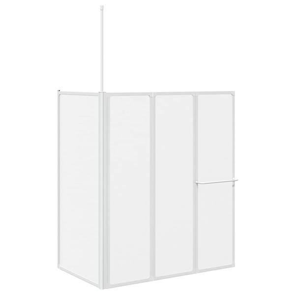 Grote foto vidaxl bad scheidingswand mat 120 x 70 x 137 cm aluminium doe het zelf en verbouw sanitair