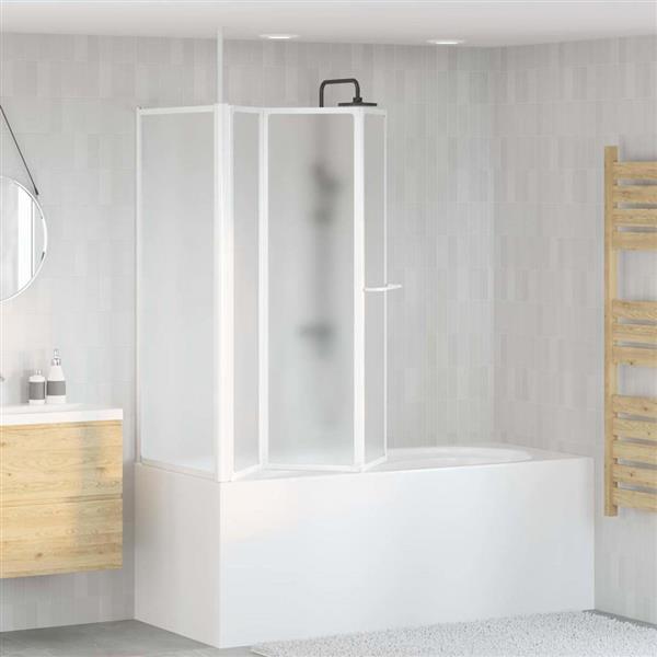 Grote foto vidaxl bad scheidingswand mat 120 x 70 x 137 cm aluminium doe het zelf en verbouw sanitair