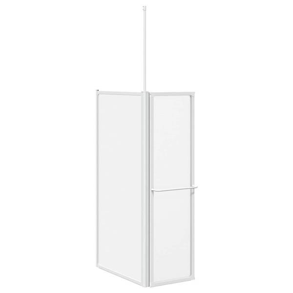 Grote foto vidaxl bad scheidingswand mat 120 x 70 x 137 cm aluminium doe het zelf en verbouw sanitair