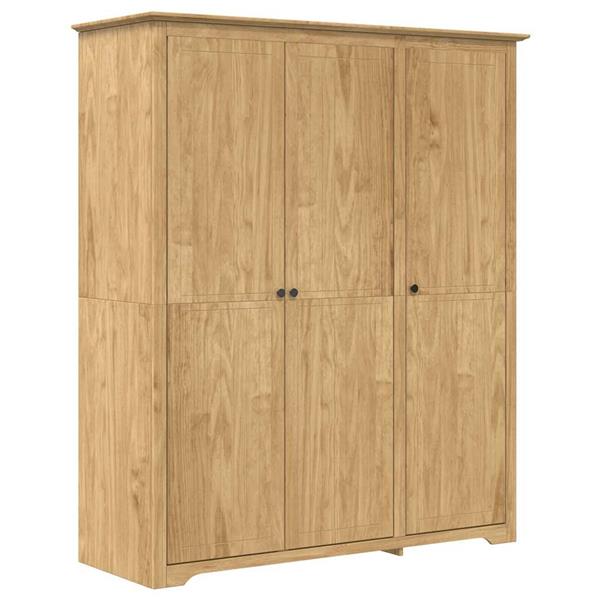Grote foto vidaxl kledingkast bodo honingbruin 146 x 53 5 x 173 cm bewerkt hout huis en inrichting overige