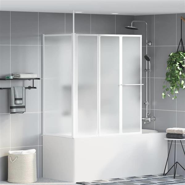Grote foto vidaxl bad scheidingswand mat 120 x 70 x 137 cm aluminium doe het zelf en verbouw sanitair