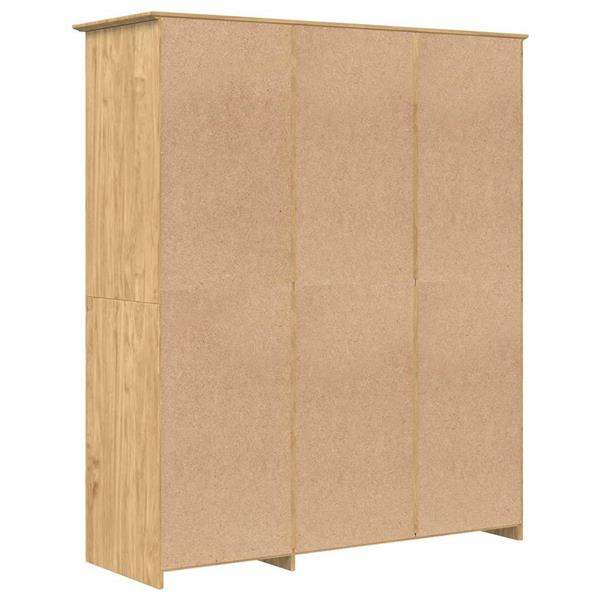 Grote foto vidaxl kledingkast bodo honingbruin 146 x 53 5 x 173 cm bewerkt hout huis en inrichting overige