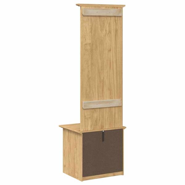 Grote foto vidaxl hal kast bodo honingbruin 50 x 40 x 156 7 cm massief grenenhout huis en inrichting overige huis en inrichting