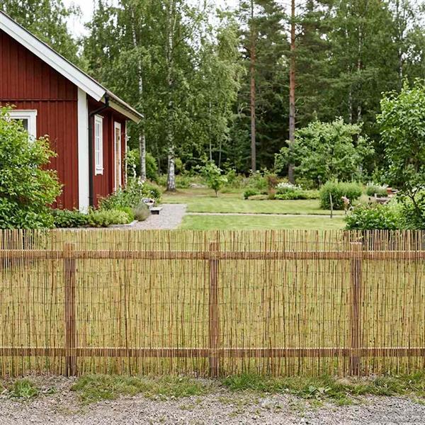 Grote foto vidaxl tuinhek ge carboniseerd 1000 x 90 cm riet tuin en terras hekken en schuttingen