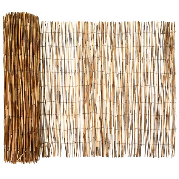 Grote foto vidaxl tuinhek ge carboniseerd 1000 x 90 cm riet tuin en terras hekken en schuttingen