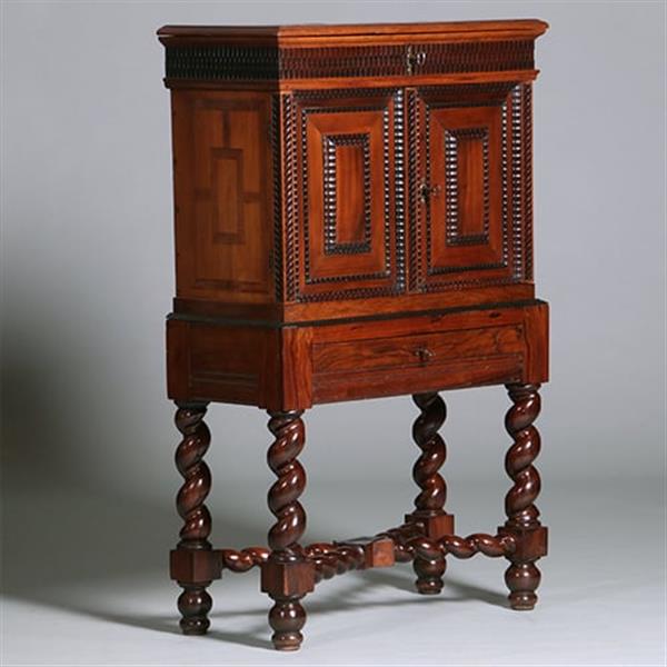 Grote foto klein hollands rariteiten of kruisvoet kabinetje met klep fantastische kwaliteit no.421020 antiek en kunst stoelen en banken