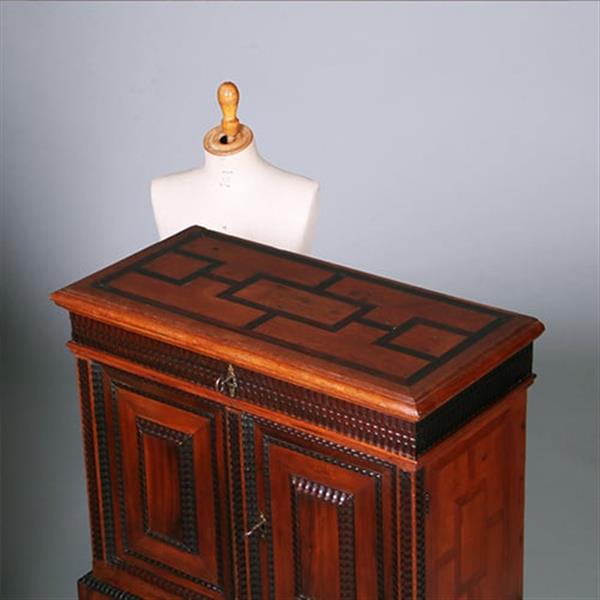 Grote foto klein hollands rariteiten of kruisvoet kabinetje met klep fantastische kwaliteit no.421020 antiek en kunst stoelen en banken