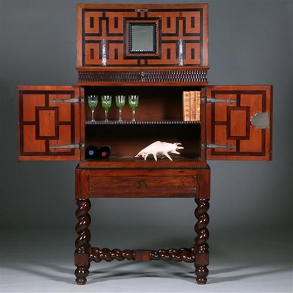 Grote foto klein hollands rariteiten of kruisvoet kabinetje met klep fantastische kwaliteit no.421020 antiek en kunst stoelen en banken