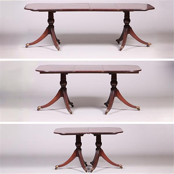 Grote foto engelse eetkamertafel waar heel goed armstoelen onder passen max lengte 2 22 m lang ca 1890 no.4120 antiek en kunst stoelen en banken