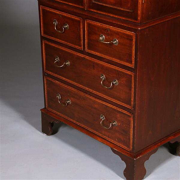 Grote foto het smalste engelse kabinet dat ik de laatste 44 jaar zag prachtig rijk ingelegd ca 1810 no.412010 antiek en kunst stoelen en banken
