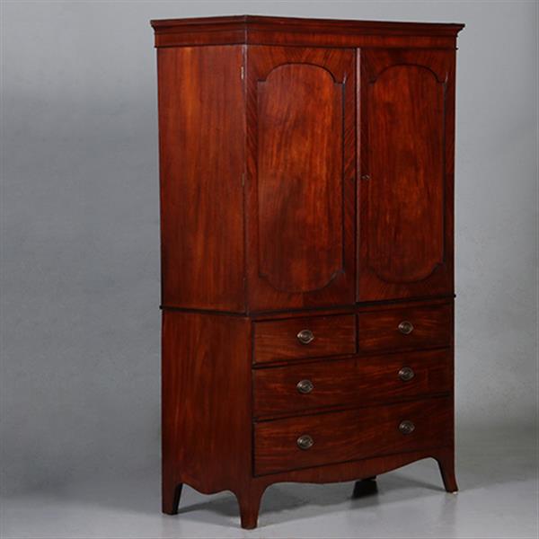Grote foto strak en sober engels kabinet in prachtig donker mahonie 18e eeuws no.421010 antiek en kunst stoelen en banken