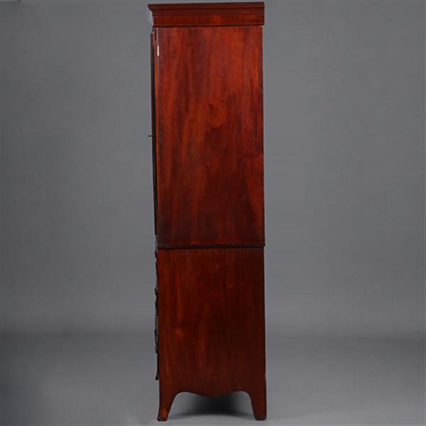 Grote foto strak en sober engels kabinet in prachtig donker mahonie 18e eeuws no.421010 antiek en kunst stoelen en banken