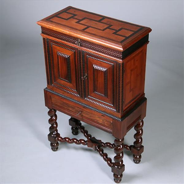 Grote foto klein hollands rariteiten of kruisvoet kabinetje met klep fantastische kwaliteit no.421020 antiek en kunst stoelen en banken