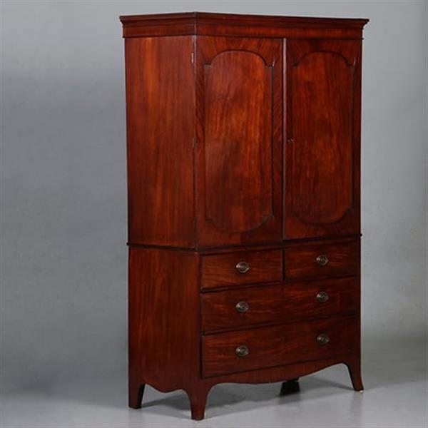 Grote foto strak en sober engels kabinet in prachtig donker mahonie 18e eeuws no.421010 antiek en kunst stoelen en banken
