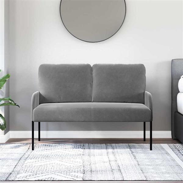 Grote foto vidaxl banken met kussen 110cm donkergrijs multiplex huis en inrichting bankstellen