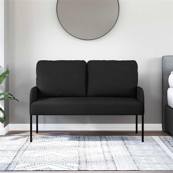 Grote foto vidaxl banken met kussen 110cm zwart multiplex huis en inrichting bankstellen