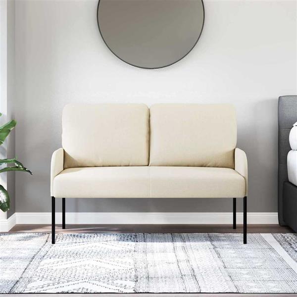 Grote foto vidaxl banken met kussen 110cm cr me multiplex huis en inrichting bankstellen