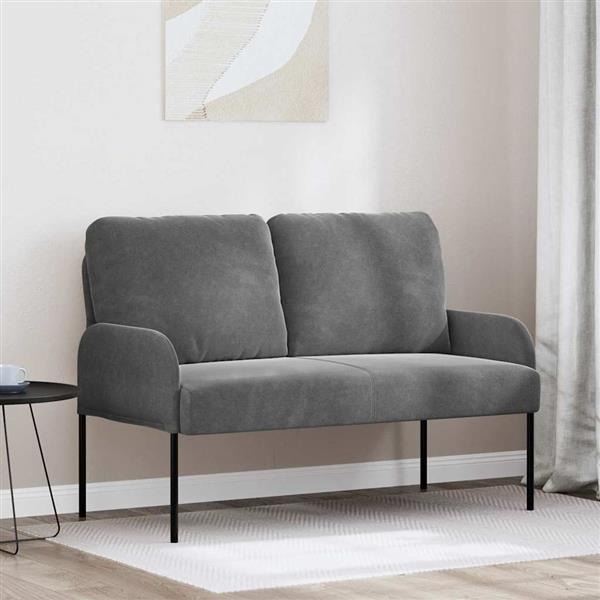 Grote foto vidaxl banken met kussen 110cm donkergrijs multiplex huis en inrichting bankstellen