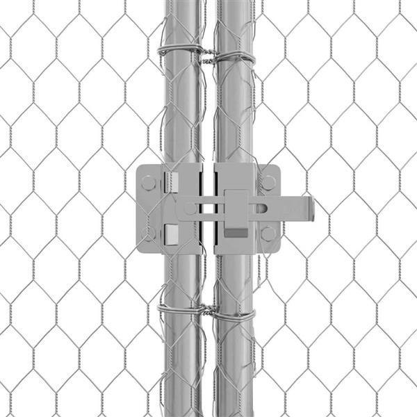 Grote foto vidaxl kippenhok zilver 170 x 100 x 177 cm gegalvaniseerd staal dieren en toebehoren hokken en kooien