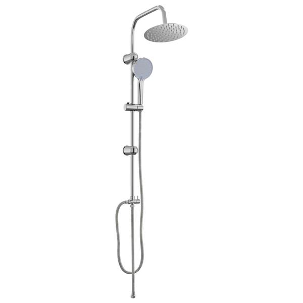 Grote foto vidaxl douche systeem zilver 47 x 20 x 95 cm roestvrij staal doe het zelf en verbouw sanitair