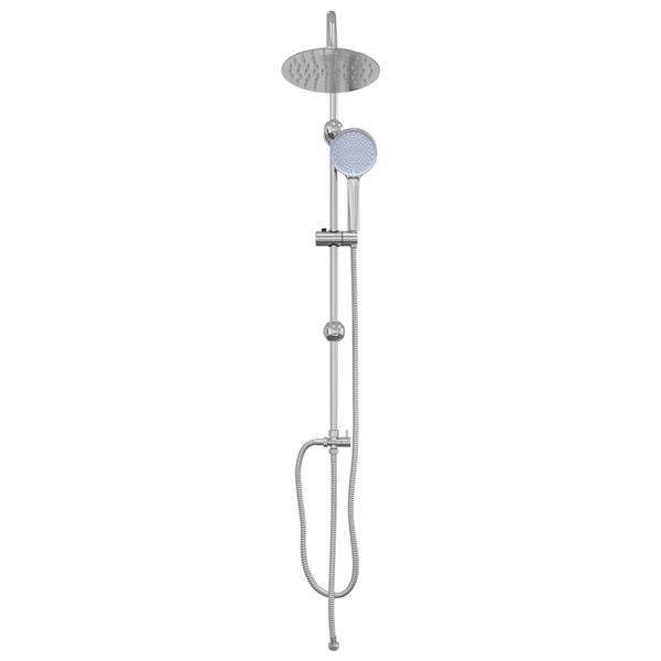Grote foto vidaxl douche systeem zilver 47 x 20 x 95 cm roestvrij staal doe het zelf en verbouw sanitair