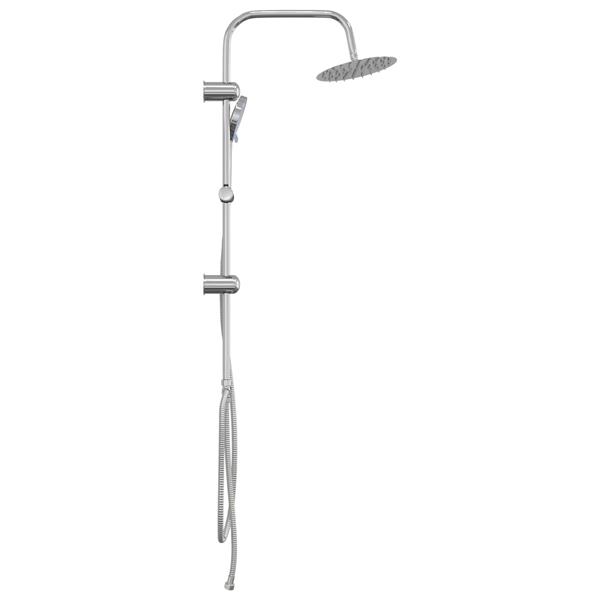 Grote foto vidaxl douche systeem zilver 47 x 20 x 95 cm roestvrij staal doe het zelf en verbouw sanitair