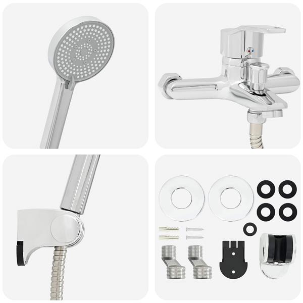 Grote foto vidaxl doucheset chroom g 1 2 inch doe het zelf en verbouw sanitair
