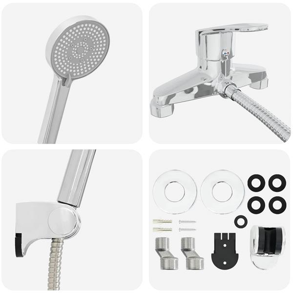 Grote foto vidaxl doucheset chroom g 1 2 inch doe het zelf en verbouw sanitair