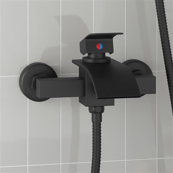 Grote foto vidaxl douchemengkraan zwart g 1 2 inch doe het zelf en verbouw sanitair