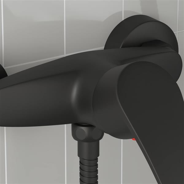 Grote foto vidaxl douchemengkraan zwart g 1 2 inch doe het zelf en verbouw sanitair