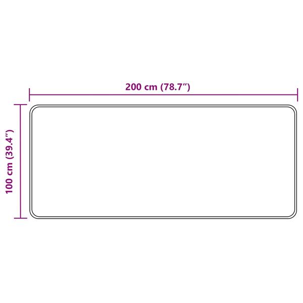 Grote foto vidaxl vloerkleedloper marsa zwart 100 x 200 cm polyester en pvc huis en inrichting vloerbedekking en kleden