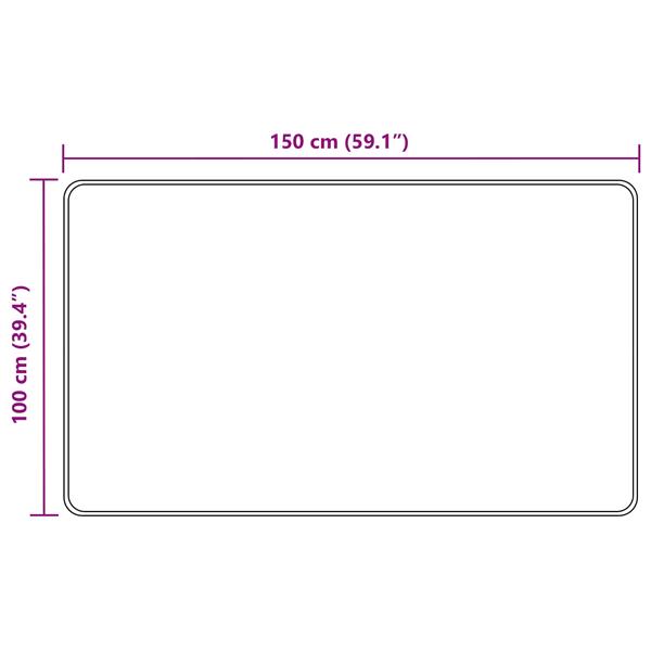 Grote foto vidaxl vloerkleedloper marsa zwart 100 x 150 cm polyester en pvc huis en inrichting vloerbedekking en kleden
