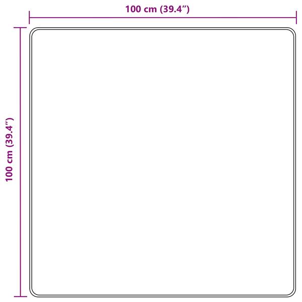 Grote foto vidaxl vloerkleedloper marsa zwart 100 x 100 cm polyester en pvc huis en inrichting vloerbedekking en kleden