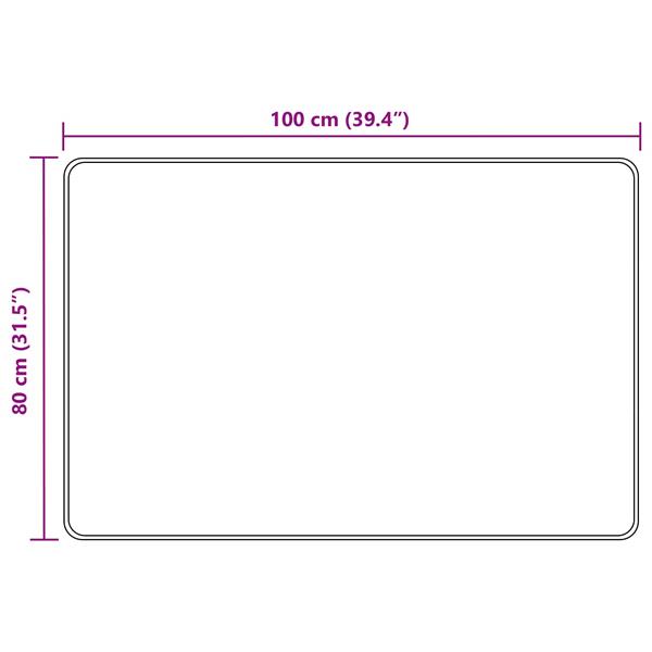 Grote foto vidaxl vloerkleedloper marsa zwart 80 x 100 cm polyester en pvc huis en inrichting vloerbedekking en kleden