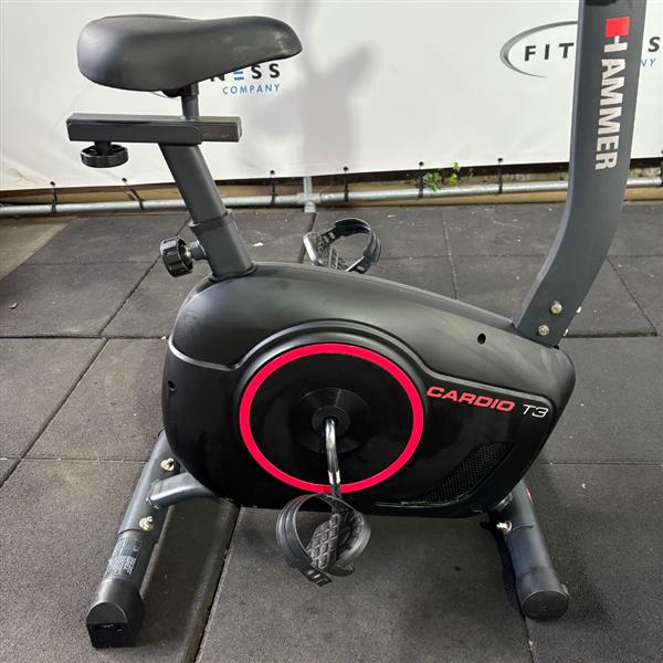 Grote foto hammer fitness hometrainer cardio t3 upright bike sport en fitness fitness