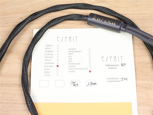 Grote foto esprit eureka high end audio phono interconnect din rca 1 2 metre audio tv en foto onderdelen en accessoires