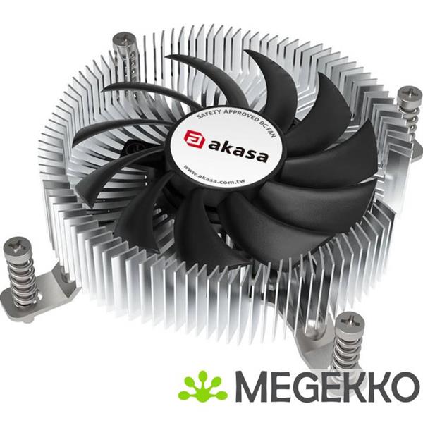 Grote foto akasa ak cc6610ep01 koelsysteem voor computers processor luchtkoeler 7 5 cm zwart zilver 1 stuk s computers en software behuizingen en kasten