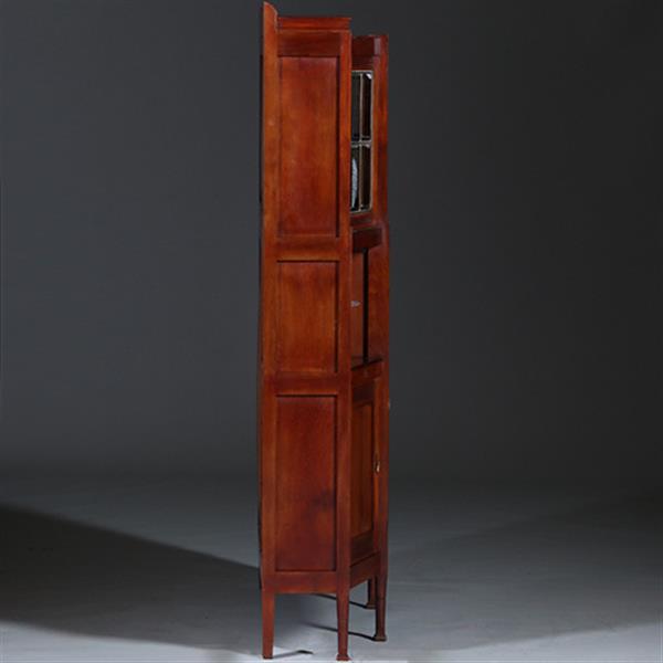 Grote foto art deco kast in massief mahonie met subliem snijwerk hollands ca 1900 no.421030 antiek en kunst stoelen en banken