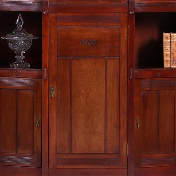 Grote foto art deco kast in massief mahonie met subliem snijwerk hollands ca 1900 no.421030 antiek en kunst stoelen en banken