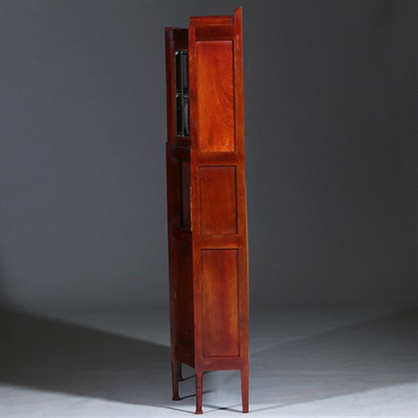 Grote foto art deco kast in massief mahonie met subliem snijwerk hollands ca 1900 no.421030 antiek en kunst stoelen en banken