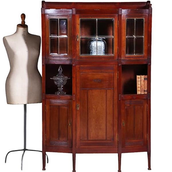 Grote foto art deco kast in massief mahonie met subliem snijwerk hollands ca 1900 no.421030 antiek en kunst stoelen en banken