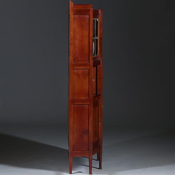 Grote foto art deco kast in massief mahonie met subliem snijwerk hollands ca 1900 no.421030 antiek en kunst stoelen en banken