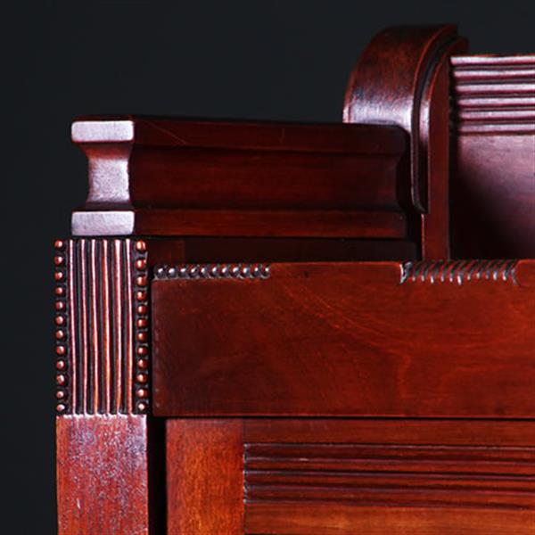 Grote foto art deco kast in massief mahonie met subliem snijwerk hollands ca 1900 no.421030 antiek en kunst stoelen en banken