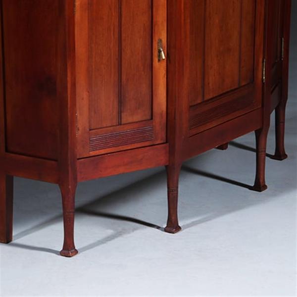 Grote foto art deco kast in massief mahonie met subliem snijwerk hollands ca 1900 no.421030 antiek en kunst stoelen en banken