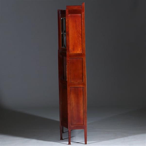 Grote foto art deco kast in massief mahonie met subliem snijwerk hollands ca 1900 no.421030 antiek en kunst stoelen en banken