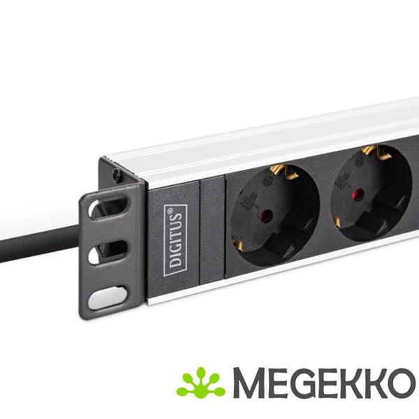 Grote foto digitus dn 95440 energiedistributie 9 ac uitgang en 1u zwart zilver computers en software overige