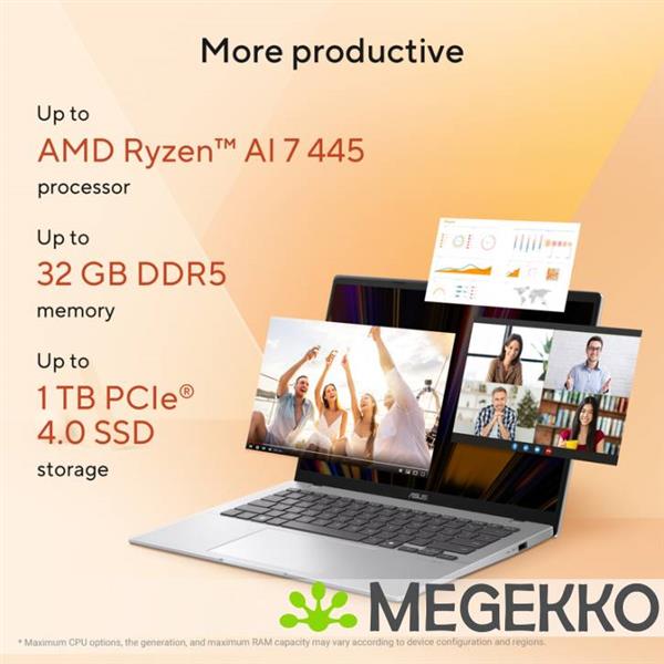 Grote foto asus vivobook 16 m1607ga mb084w copilot pc 16 amd ryzen ai 7 computers en software overige computers en software