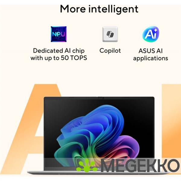 Grote foto asus vivobook 16 m1607ga mb084w copilot pc 16 amd ryzen ai 7 computers en software overige computers en software