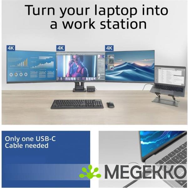 Grote foto act universeel usb c dockingstation 4k voor 3 hdmi displayport monitoren displaylink computers en software overige computers en software