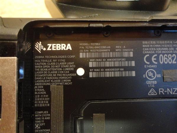 Grote foto zebra tc70 series rugged touch computer 2 gb 16 gb 4.7 hd lcd wifi bt computers en software printers
